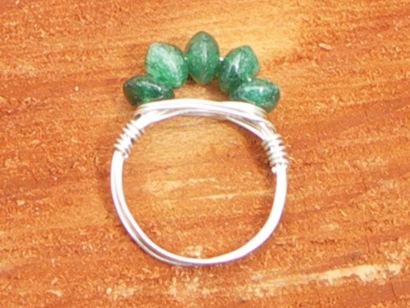 Grüner Quarzit Wire Wrap Ringgröße 5, 5 von RobinDreamsUnlimited