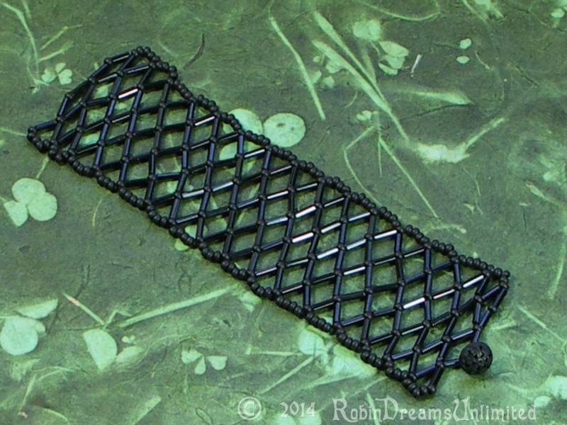 Schwarze Lange Rohrmoos Netz Armband von RobinDreamsUnlimited