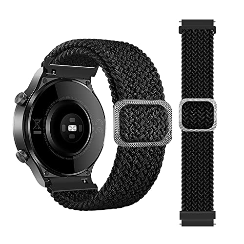 Tiggo 22mm Uhrenarmbänder für Xiaomi Mi Watch Color 2/ Color Armband,Nylon Ersatzband Uhrenarmband Armbänder Strap für Xiaomi Mi Watch S1/Haylou RT2 LS10/LS12/GST LS09B / RT LS05S (Schwarz) von RobinEllis