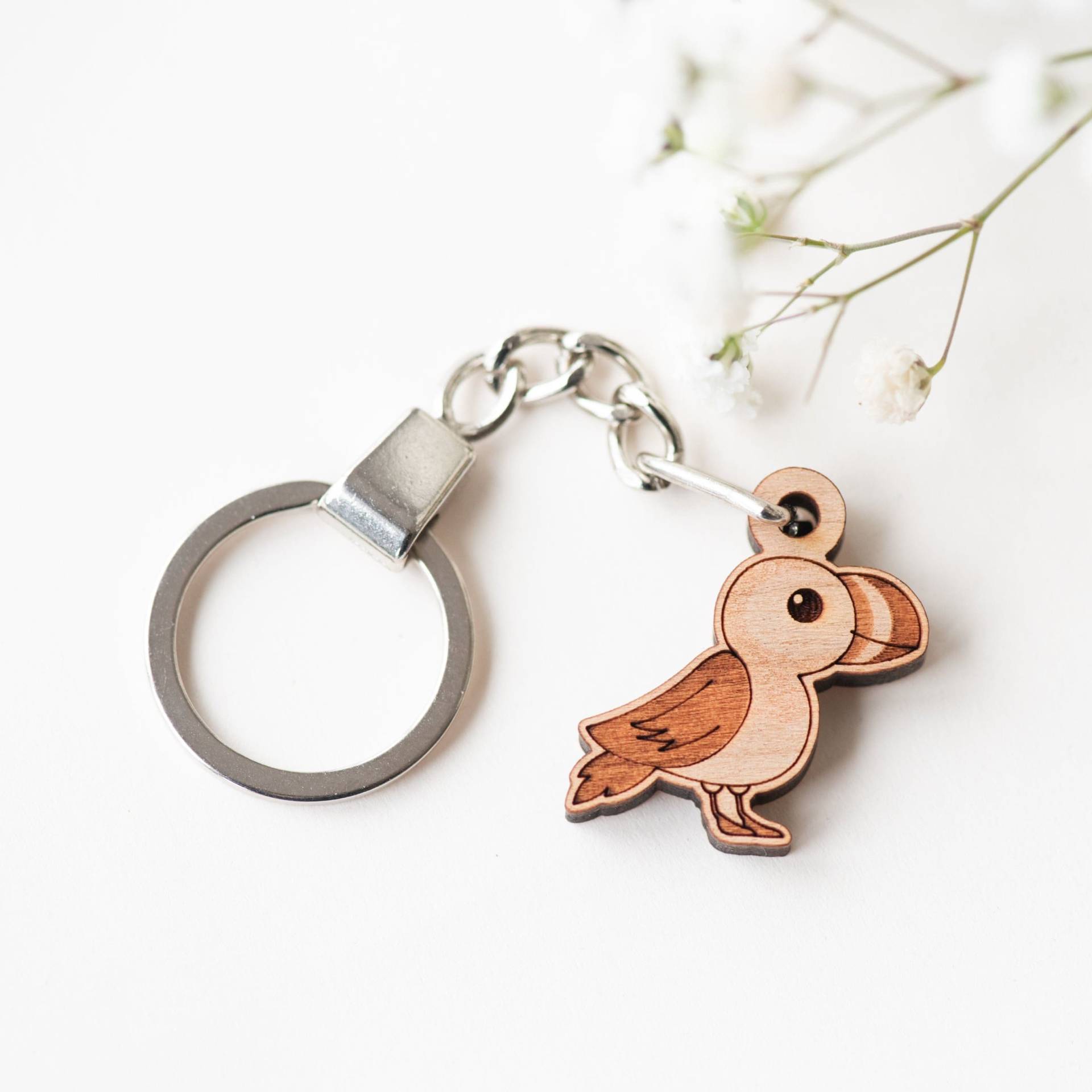 Handgemachter Puffin Vogel Schlüsselanhänger Damen Mädchen Geschenk Von Robinvalley Studio von RobinValleyUK