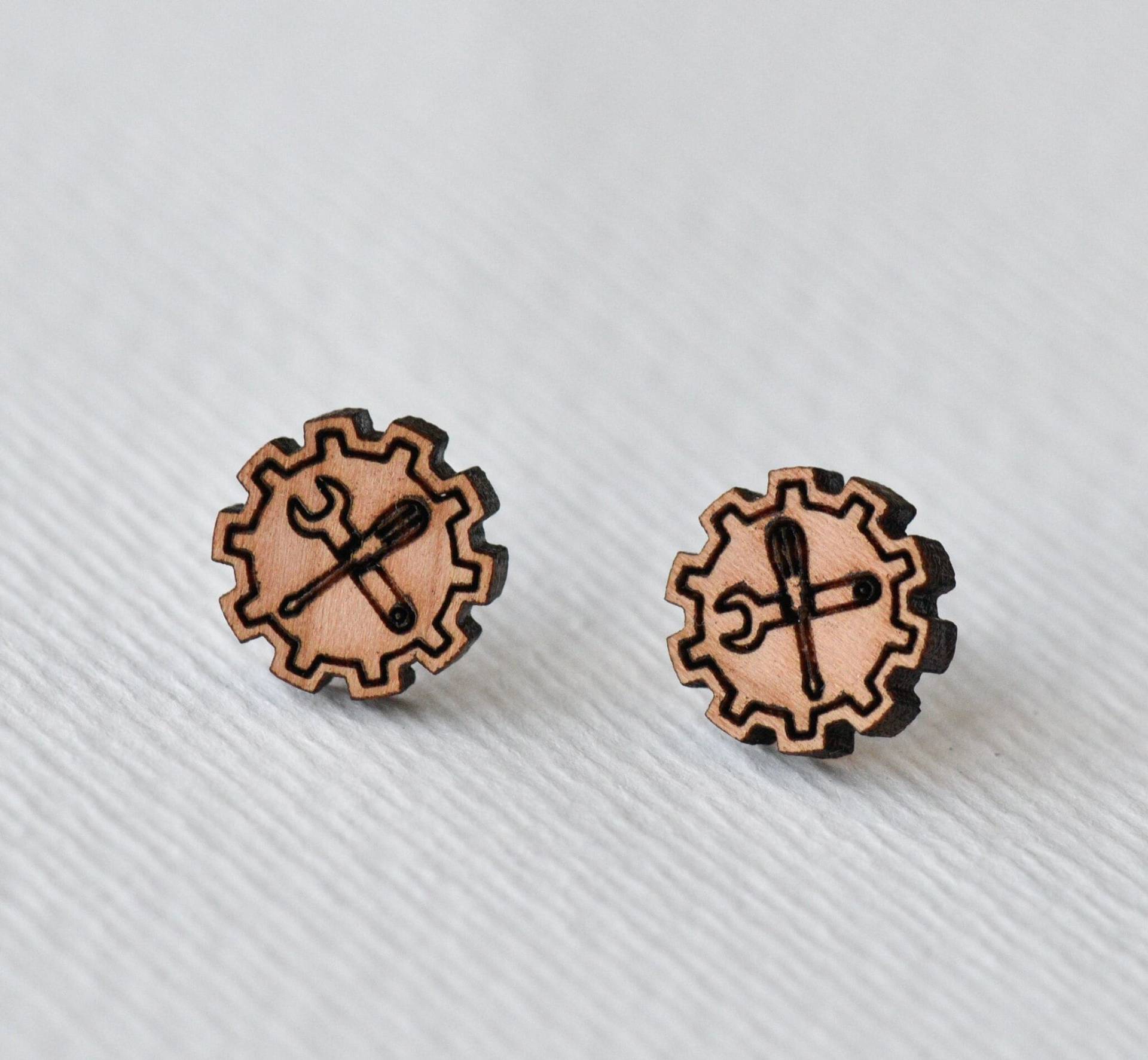 Handgemachter Schraubendreher Zahnrad Ohrringe Herren Holz Geschenk Baumeister Werkzeuge Schmuck Hobby Handgemachter Schraubendreher Zahnrad Ohrringe Herren Holz Geschenk Baumeister Werkzeuge Schmuck Hobby von RobinValleyUK