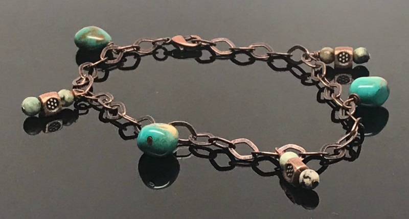 Türkis Und Antikes Kupfer Armband, Natürliche Energie, Heilkristalle, Kommunikation, Spirituelle Expansion Türkis Und Antikes Kupfer Armband, Natürliche Energie, Heilkristalle, Kommunikation, Spirituelle Expansion von RobinsNestJewelryUS
