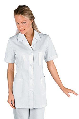 Robinson Damen Kasack ZÜRICH kurzarm weiß Größe L von Isacco