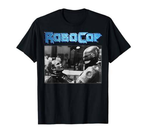 RoboCop Herren T-Shirt Schwarz S Logo Retro Cartoon-Grafik Klassisch geschnitten, doppelt genähter Saum. Officially Licensed RoboCop Apparel 19MMRP00013A-001 von Robocop