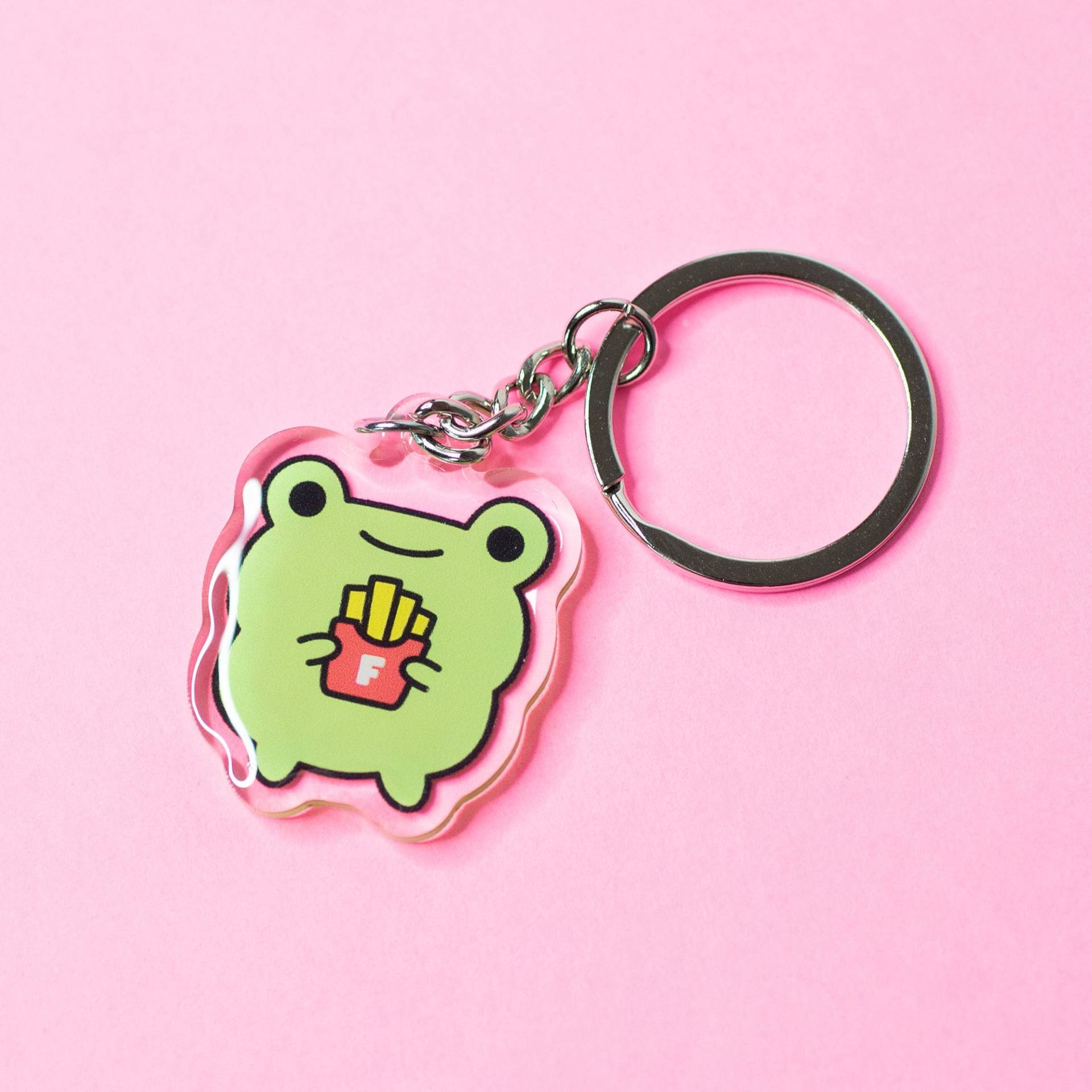 Frosch Schlüsselbund, Acryl Pommes Niedlicher Tier Kawaii Schlüsselbund von RobotDanceBattle