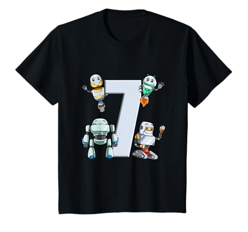 Kinder 7 Jahre Geburtstag - Roboter und Technik T-Shirt Kinder 7 Jahre Geburtstag - Roboter und Technik T-Shirt von Roboter Kindergeburtstag - 7 Jahre Geschenk Shirt