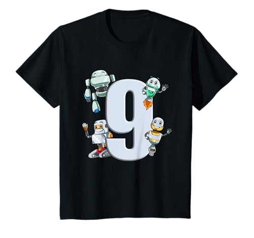 Kinder 9 Jahre Geburtstag - Roboter und Technik T-Shirt Kinder 9 Jahre Geburtstag - Roboter und Technik T-Shirt von Roboter Kindergeburtstag - 9 Jahre Geschenk Shirt