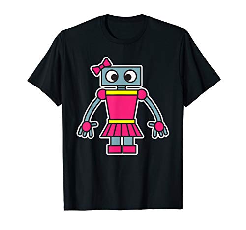 Robot Girl Fun Cute Dress Girly Robots Robotics Engineer T-Shirt von Roboter Robotik Ingenieur Shirts