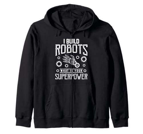 Ich baue Roboter Lustiger Ingenieur für Robotik, Herren und Damen Kapuzenjacke von Robotic Engineering Robotics Engineer Apparel Co.