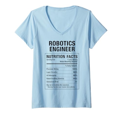 Damen Lustige Fakten zum Robotik-Ingenieur Roboterbauer T-Shirt mit V-Ausschnitt Damen Lustige Fakten zum Robotik-Ingenieur Roboterbauer T-Shirt mit V-Ausschnitt von Robotics AI Engineers Gifts Tees