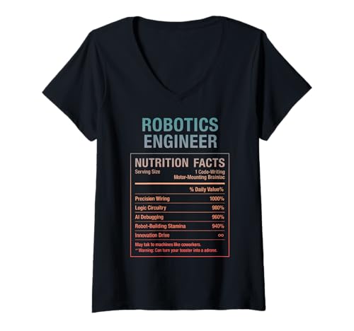 Damen Lustige Fakten zum Robotik-Ingenieur Roboterbauer T-Shirt mit V-Ausschnitt Damen Lustige Fakten zum Robotik-Ingenieur Roboterbauer T-Shirt mit V-Ausschnitt von Robotics AI Engineers Gifts Tees