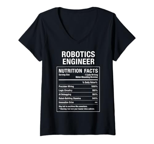 Damen Lustige Fakten zum Robotik-Ingenieur Roboterbauer T-Shirt mit V-Ausschnitt Damen Lustige Fakten zum Robotik-Ingenieur Roboterbauer T-Shirt mit V-Ausschnitt von Robotics AI Engineers Gifts Tees