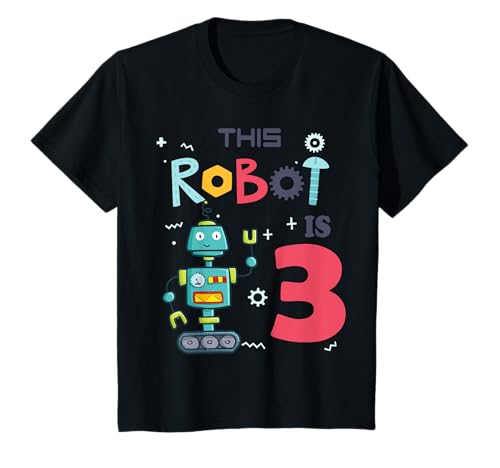 3. Geburtstag Netter Roboter 3 Jahre alter Roboter Geburtstag Kinder T-Shirt 3. Geburtstag Netter Roboter 3 Jahre alter Roboter Geburtstag Kinder T-Shirt von Robotics Designs by Medics Mechz Tee Company