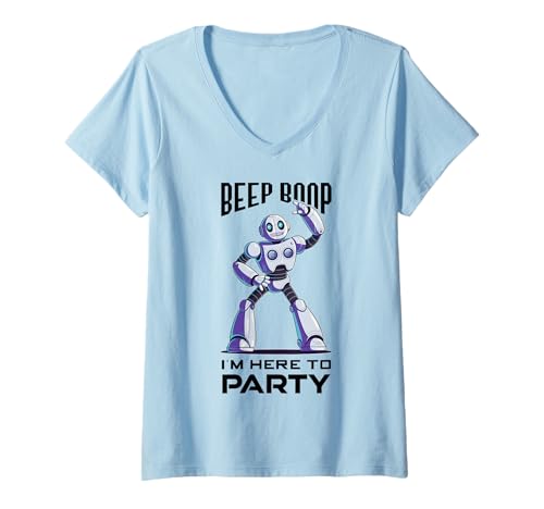 Damen AI Robotics Geek Tech Humor Roboter T-Shirt mit V-Ausschnitt Damen AI Robotics Geek Tech Humor Roboter T-Shirt mit V-Ausschnitt von Robotics Designs