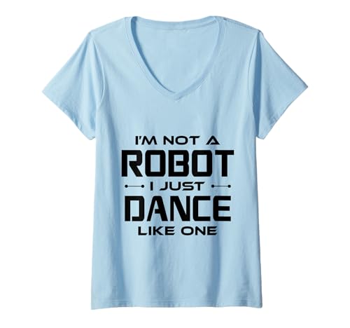 Damen AI Robotics Geek Tech Humor Roboter T-Shirt mit V-Ausschnitt Damen AI Robotics Geek Tech Humor Roboter T-Shirt mit V-Ausschnitt von Robotics Designs
