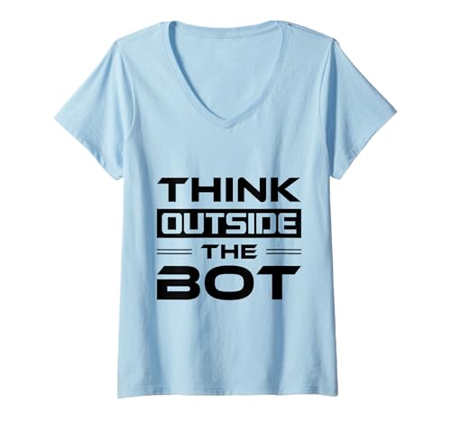 Damen AI Robotics Geek Tech Humor Roboter T-Shirt mit V-Ausschnitt Damen AI Robotics Geek Tech Humor Roboter T-Shirt mit V-Ausschnitt von Robotics Designs
