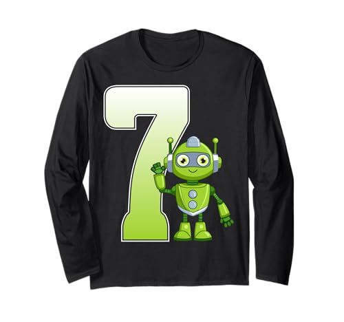 Kinder 7 Jahre alt Roboter Robotik 7. Geburtstag Party Langarmshirt Kinder 7 Jahre alt Roboter Robotik 7. Geburtstag Party Langarmshirt von Robotics Robot 7th Birthday Gifts Co.