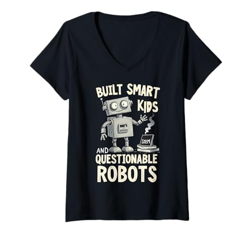 Damen Robotiklehrer Lustige Robotiklehrer T-Shirt mit V-Ausschnitt Damen Robotiklehrer Lustige Robotiklehrer T-Shirt mit V-Ausschnitt von Robotics Teacher Funny Robotics instructors Tees