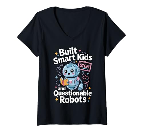 Damen Robotik Lehrer Lustige Kawaii Robotik Lehrer T-Shirt mit V-Ausschnitt Damen Robotik Lehrer Lustige Kawaii Robotik Lehrer T-Shirt mit V-Ausschnitt von Robotics Teacher Kawaii Robotics instructors Tees