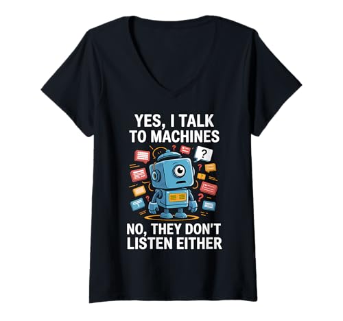 Damen Robotiklehrer Robotiklehrer T-Shirt mit V-Ausschnitt Damen Robotiklehrer Robotiklehrer T-Shirt mit V-Ausschnitt von Robotics Teacher Robotics instructors Apparel Co