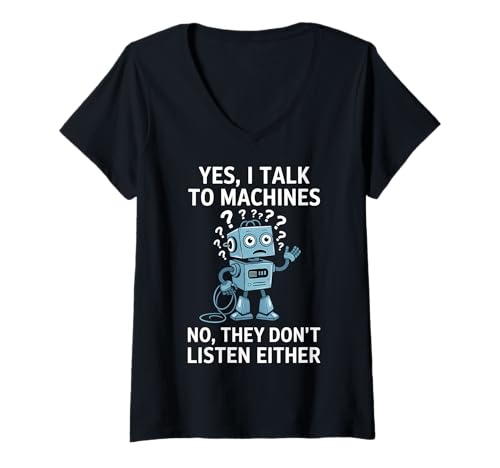 Damen Robotiklehrer Robotiklehrer T-Shirt mit V-Ausschnitt Damen Robotiklehrer Robotiklehrer T-Shirt mit V-Ausschnitt von Robotics Teacher Robotics instructors Apparel