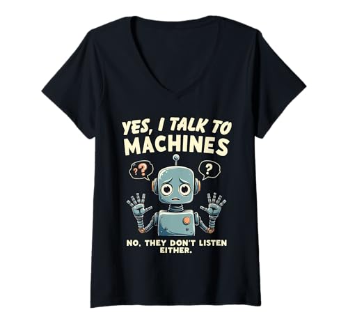 Damen Robotiklehrer Robotiklehrer T-Shirt mit V-Ausschnitt Damen Robotiklehrer Robotiklehrer T-Shirt mit V-Ausschnitt von Robotics Teacher Robotics instructors Apparel