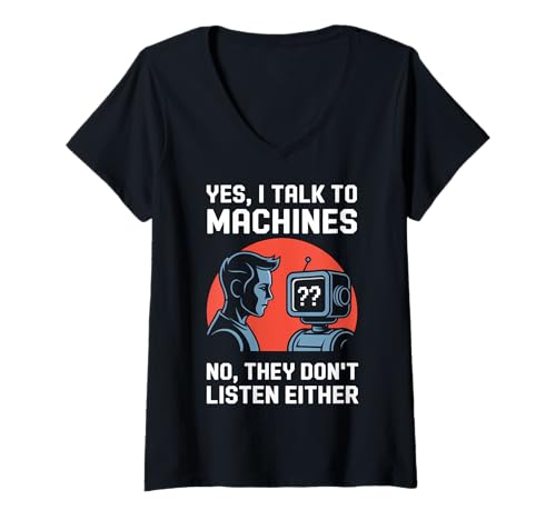 Damen Robotiklehrer Robotiklehrer T-Shirt mit V-Ausschnitt Damen Robotiklehrer Robotiklehrer T-Shirt mit V-Ausschnitt von Robotics Teacher Robotics instructors Gifts