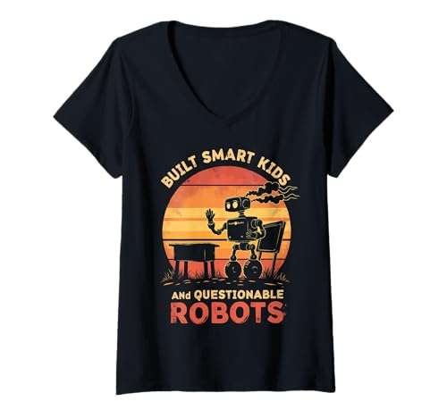 Damen Robotik Lehrer Vintage Robotik Lehrer T-Shirt mit V-Ausschnitt Damen Robotik Lehrer Vintage Robotik Lehrer T-Shirt mit V-Ausschnitt von Robotics Teacher Vintage Robotics instructors Tee