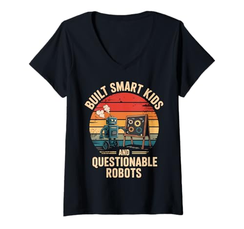 Damen Robotik Lehrer Vintage Robotik Lehrer T-Shirt mit V-Ausschnitt Damen Robotik Lehrer Vintage Robotik Lehrer T-Shirt mit V-Ausschnitt von Robotics Teacher Vintage Robotics instructors Tees