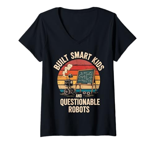 Damen Robotik Lehrer Vintage Robotik Lehrer T-Shirt mit V-Ausschnitt Damen Robotik Lehrer Vintage Robotik Lehrer T-Shirt mit V-Ausschnitt von Robotics Teacher Vintage Robotics instructors Tees