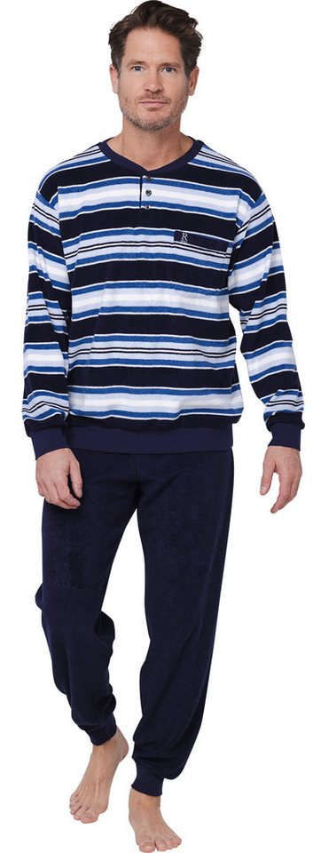 Robson Schlafanzug Herren Frottee Pyjama (2 tlg) Modisches Design von Robson