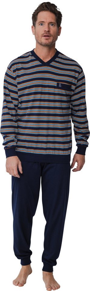 Robson Schlafanzug Herren Pyjama lang (2 tlg) Baumwolle von Robson