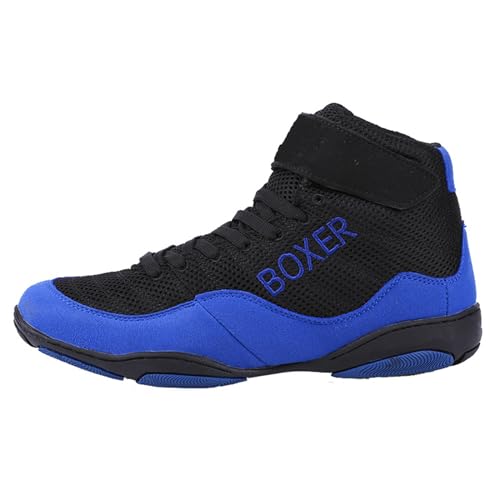 Boxstiefel Boxing Shoes,Boxschuhe FüR Jugendliche,Herren-Wrestling-Schuhe,Leichte Boxschuhe,Atmungsaktiv Und rutschfest FüR Erwachsene,Geeignet Für Boxen,Ringen,Grappling,KäMpfen von RobustWeg