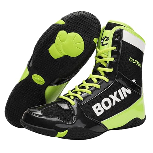 RobustWeg Herren-Wrestling-Schuhe,Wrestling-Boxstiefel,Boxstiefel Herren-Boxschuhe,Leichte Boxschuhe,Atmungsaktiv Und rutschfest FüR Erwachsene,Geeignet for The Boxen,Ringen,Grappling,KäMpfen von RobustWeg