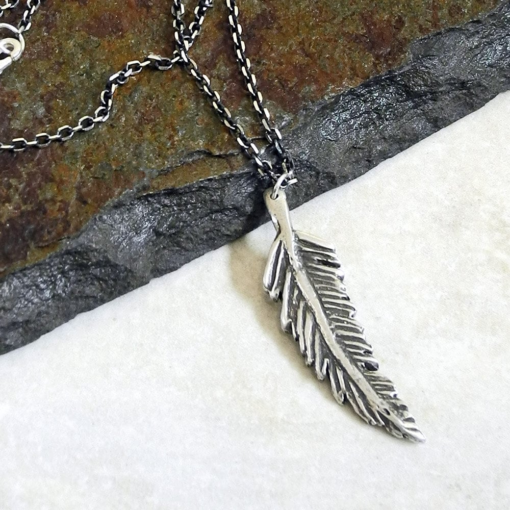 sterling Silber Pmc Feder Anhänger An Kette - Feder-Kette Artisan Roca Schmuckdesigns sterling Silber Pmc Feder Anhänger An Kette - Feder-Kette Artisan Roca Schmuckdesigns von RocaJewelryDesigns
