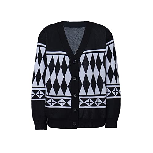 Tokyo Revengers Cosplay Cardigan Draken Strickpullover Herren Jacke Top (XXL, Schwarz und Weiß) von RocailleCos