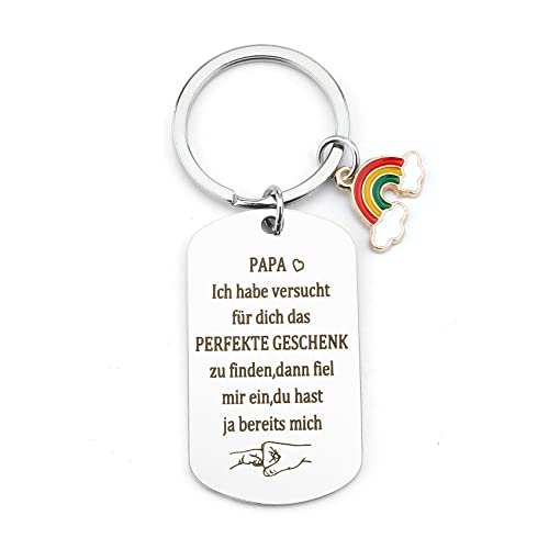 Geschenke für Papa Schlüsselanhänger Vater Geburtstagsgeschenk, Geschenke für Papa von Tochter Sohn, Stiefvater Geschenk, Vatertagsgeschenk, Valentinstag Papa Geschenk Weihnachtsgeschenke für Eltern von Rocberup