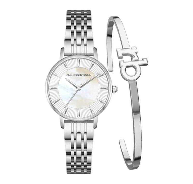 Roccobarocco Luxusuhr Rocco Barocco RB.4659L-01M Damenuhr und Armreif Set von Roccobarocco