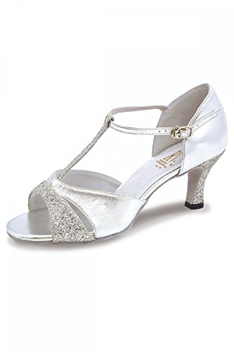 Dancewear Central Damen Ladies Ballroom Shoes Lucina Ballsaal Schuhe, Silber, 39 EU (Herstellergröße: 6) von Roch Valley