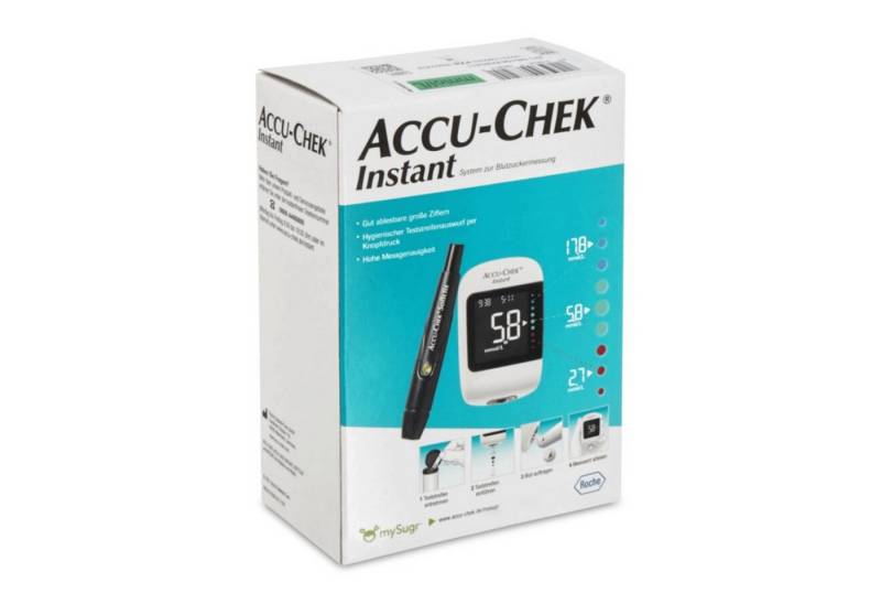Roche Blutzuckermessgerät Accu-Chek Instant, inkl. Starterset, Hypo- und Hyperglykämie-Warnung, Diabetesüberwachung, intuitive Farbskala auf dem Display Roche Blutzuckermessgerät Accu-Chek Instant, inkl. Starterset, Hypo- und Hyperglykämie-Warnung, Diabetesüberwachung, intuitive Farbskala auf dem Display von Roche