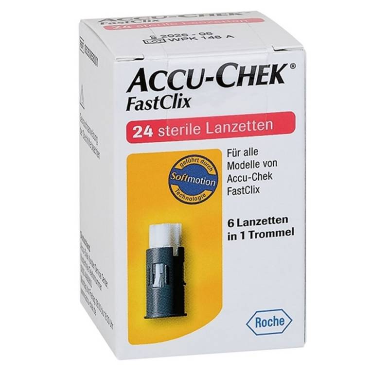 Roche Lanzetten Accu-Chek FastClix, Spar-Set, Softmotion Technologie, 24 tlg., Einfache 1-Klick-Bedienung, Anpassbare Einstechtiefe 0,5 bis 5,5 mm Roche Lanzetten Accu-Chek FastClix, Spar-Set, Softmotion Technologie, 24 tlg., Einfache 1-Klick-Bedienung, Anpassbare Einstechtiefe 0,5 bis 5,5 mm von Roche
