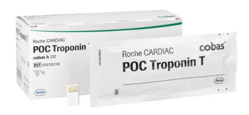 Roche Troponin-Schnelltest Cardiac POC Troponin T-Test (für Typ HBM4), Spar-Set, 10-tlg., Schnelltest für Herzgesundheit, Troponin-Schnelltest, Herzmuskelschäden Diagnose von Roche