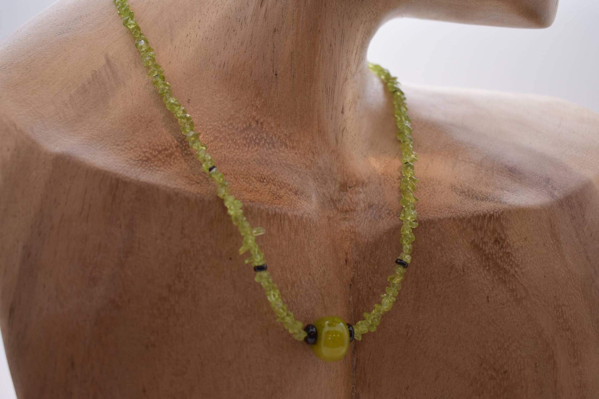 Peridot Splitterkette Dragon Vein Achat Perle, Edelstahl Verschluss Peridot Splitterkette Dragon Vein Achat Perle, Edelstahl Verschluss von RochelleFioritoNeckl