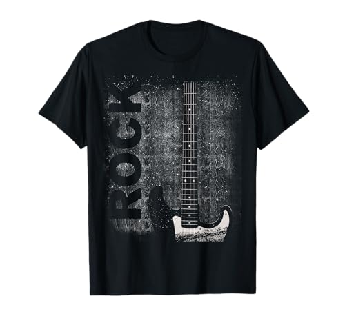Rock Band Herren Damen Gitarrenspieler im Used-Look T-Shirt von Rock Band Rock n Roll Apparel