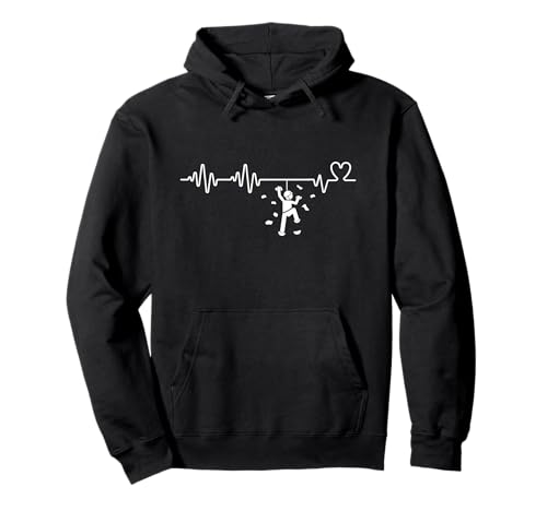 Wandklettern Herzschlag Männer Frauen Lustig Bouldern Pullover Hoodie Wandklettern Herzschlag Männer Frauen Lustig Bouldern Pullover Hoodie von Rock Climbing And Bouldering Gifts For Men