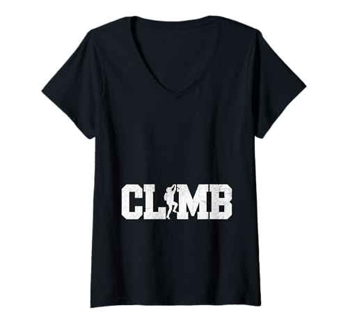 Damen Kletterkunst Design für Kletterer T-Shirt mit V-Ausschnitt Damen Kletterkunst Design für Kletterer T-Shirt mit V-Ausschnitt von Rock Climbing Design for Climber