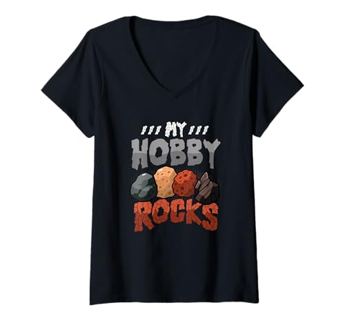Damen My Hobby Rocks Lustiges Gesteinssammeln | Geologie T-Shirt mit V-Ausschnitt Damen My Hobby Rocks Lustiges Gesteinssammeln | Geologie T-Shirt mit V-Ausschnitt von Rock Collecting Humor Designs for Rockhounds
