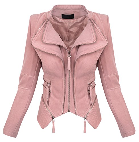 Rock Creek Selection Damen Biker Jacke Sommer Übergangs Jacket D-370 [WS-935 Dunkelrosa L] von Rock Creek Selection