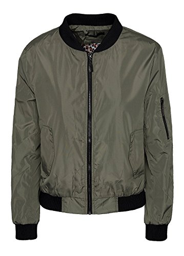 Rock Creek Selection Damen Bomberjacke Bikerjacke Piloten Fliegerjacke Old School Vintage Retro D-174 XS-L [D-174 / V226 Army Grün Gr. L] von Rock Creek Selection