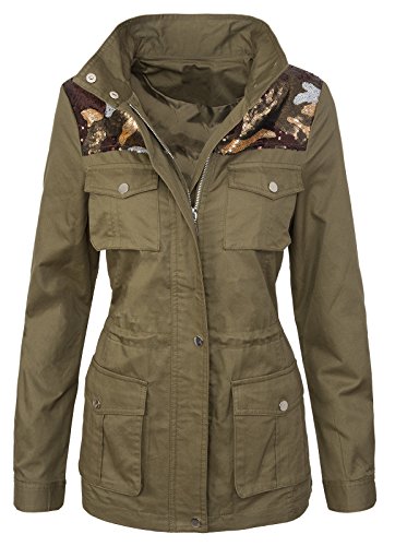 Rock Creek Selection Damen Übergangs Jacke mit Print D-290 [NK-3127 Khaki L] von Rock Creek Selection